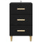 vidaXL Bedside Cabinet Black oak 40 x 40 x 66 cm Engineered wood