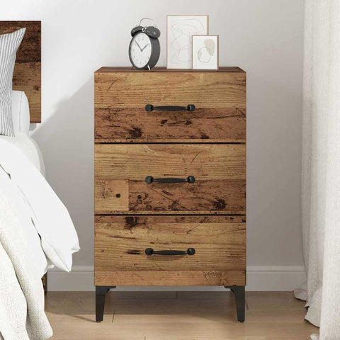 vidaXL Bedside Cabinet Old wood 40 x 40 x 66 cm Engineered wood