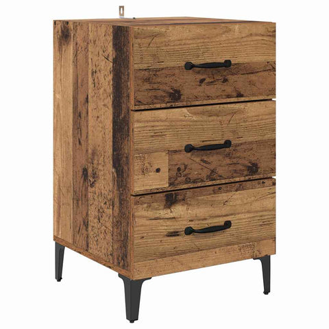 vidaXL Bedside Cabinet Old wood 40 x 40 x 66 cm Engineered wood