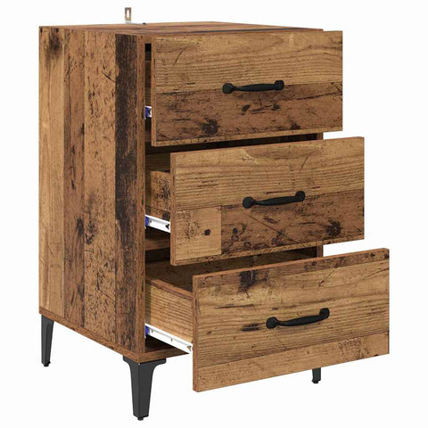 vidaXL Bedside Cabinet Old wood 40 x 40 x 66 cm Engineered wood