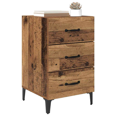 vidaXL Bedside Cabinet Old wood 40 x 40 x 66 cm Engineered wood