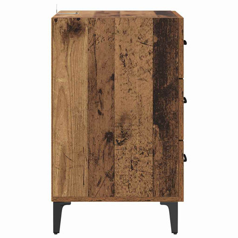 vidaXL Bedside Cabinet Old wood 40 x 40 x 66 cm Engineered wood