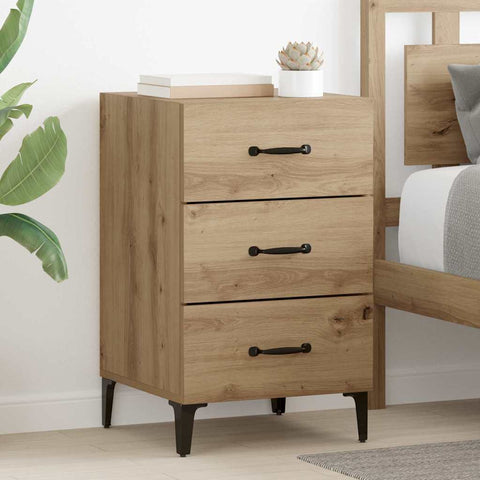 vidaXL Bedside Cabinet Artisan oak 40 x 40 x 66 cm Engineered wood