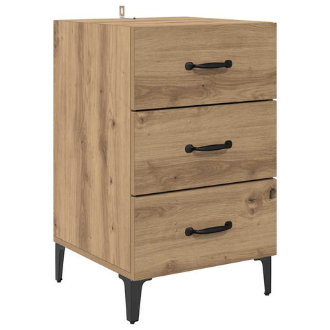 vidaXL Bedside Cabinet Artisan oak 40 x 40 x 66 cm Engineered wood