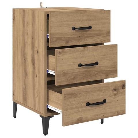 vidaXL Bedside Cabinet Artisan oak 40 x 40 x 66 cm Engineered wood