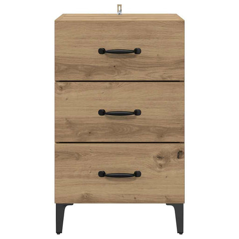 vidaXL Bedside Cabinet Artisan oak 40 x 40 x 66 cm Engineered wood