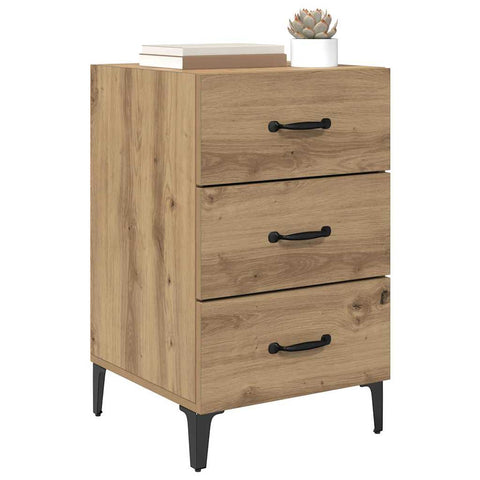 vidaXL Bedside Cabinet Artisan oak 40 x 40 x 66 cm Engineered wood