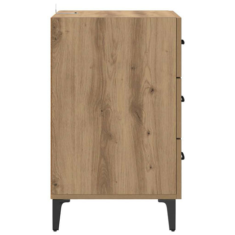 vidaXL Bedside Cabinet Artisan oak 40 x 40 x 66 cm Engineered wood