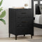 vidaXL Bedside Cabinet Black oak 40 x 40 x 66 cm Engineered wood
