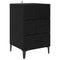 vidaXL Bedside Cabinet Black oak 40 x 40 x 66 cm Engineered wood