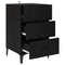 vidaXL Bedside Cabinet Black oak 40 x 40 x 66 cm Engineered wood