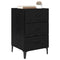 vidaXL Bedside Cabinet Black oak 40 x 40 x 66 cm Engineered wood