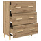 vidaXL Sideboard Artisan oak 34 x 69.5 x 90 cm Engineered wood