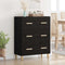 vidaXL Sideboard Black oak 34 x 69.5 x 90 cm Engineered wood