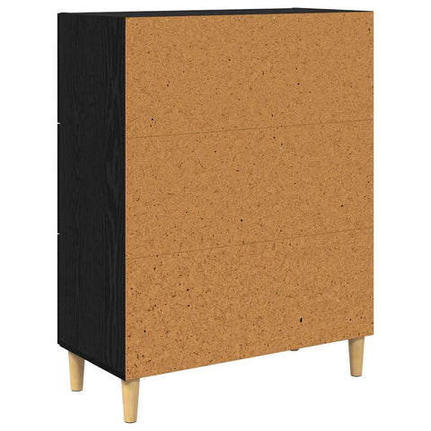 vidaXL Sideboard Black oak 34 x 69.5 x 90 cm Engineered wood
