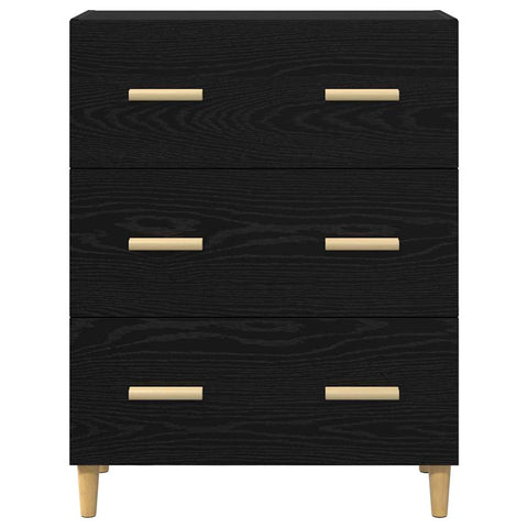 vidaXL Sideboard Black oak 34 x 69.5 x 90 cm Engineered wood