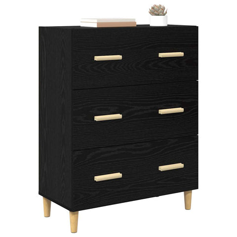 vidaXL Sideboard Black oak 34 x 69.5 x 90 cm Engineered wood