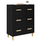 vidaXL Sideboard Black oak 34 x 69.5 x 90 cm Engineered wood