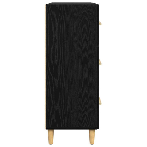 vidaXL Sideboard Black oak 34 x 69.5 x 90 cm Engineered wood