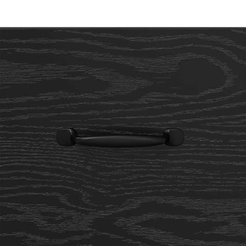 vidaXL Sideboard Black Oak 69.5 x 34 x 90 cm Engineered Wood and Iron