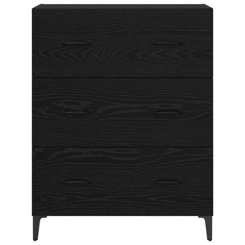 vidaXL Sideboard Black Oak 69.5 x 34 x 90 cm Engineered Wood and Iron