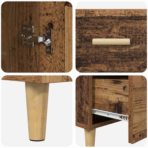 vidaXL Sideboard Old wood 34 x 69.5 x 90 cm Engineered wood