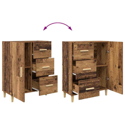 vidaXL Sideboard Old wood 34 x 69.5 x 90 cm Engineered wood