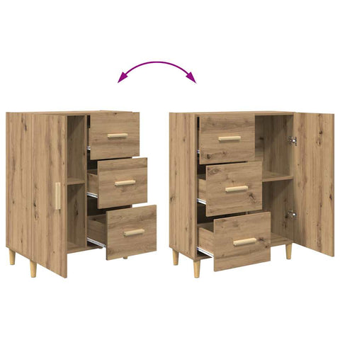 vidaXL Sideboard Artisan oak 34 x 69.5 x 90 cm Engineered wood