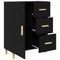 vidaXL Sideboard Black oak 34 x 69.5 x 90 cm Engineered wood