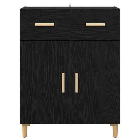 vidaXL Sideboard Black oak 34 x 69.5 x 89 cm Engineered wood