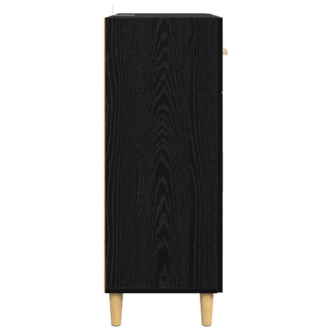 vidaXL Sideboard Black oak 34 x 69.5 x 89 cm Engineered wood