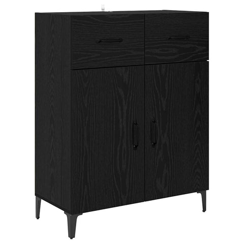 vidaXL Sideboard Black oak 34 x 69.5 x 90 cm Engineered wood