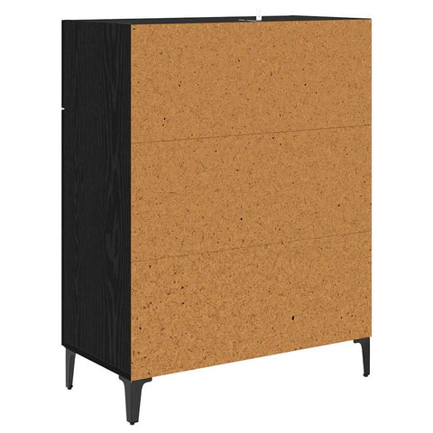 vidaXL Sideboard Black oak 34 x 69.5 x 90 cm Engineered wood