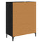 vidaXL Sideboard Black oak 34 x 69.5 x 90 cm Engineered wood