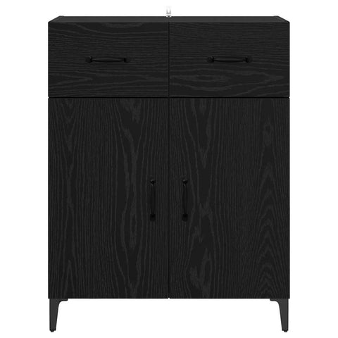 vidaXL Sideboard Black oak 34 x 69.5 x 90 cm Engineered wood