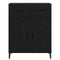 vidaXL Sideboard Black oak 34 x 69.5 x 90 cm Engineered wood