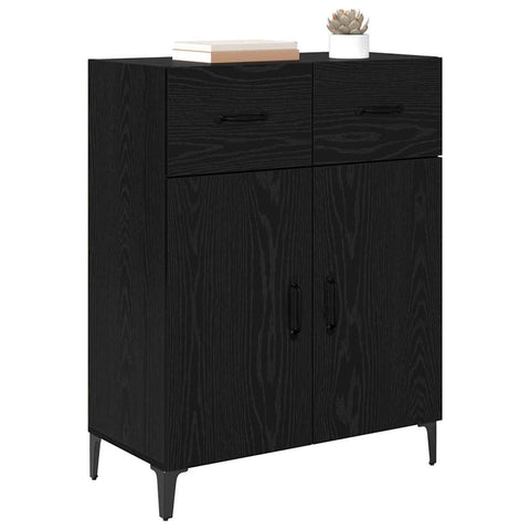 vidaXL Sideboard Black oak 34 x 69.5 x 90 cm Engineered wood
