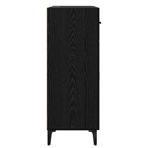 vidaXL Sideboard Black oak 34 x 69.5 x 90 cm Engineered wood