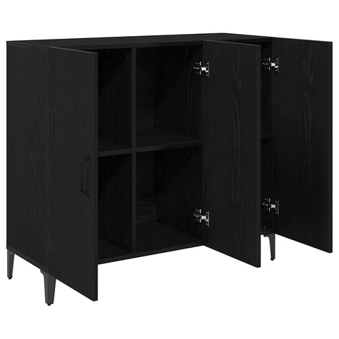 vidaXL Sideboard Black oak 34 x 90 x 80 cm Engineered wood