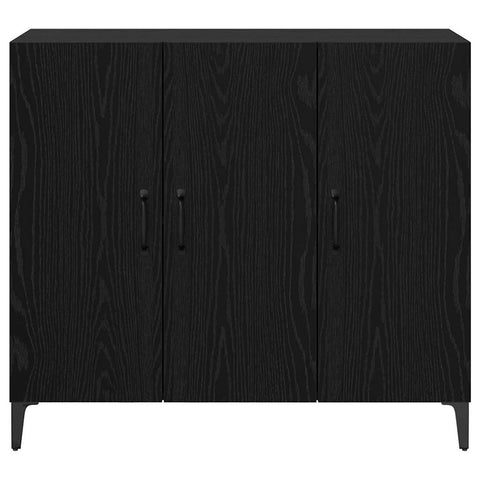 vidaXL Sideboard Black oak 34 x 90 x 80 cm Engineered wood