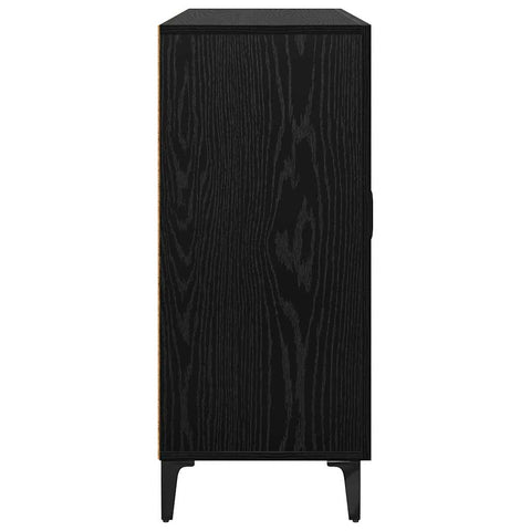 vidaXL Sideboard Black oak 34 x 90 x 80 cm Engineered wood