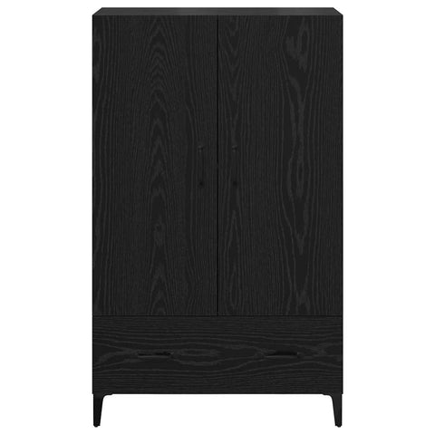 vidaXL Highboard Black Oak 70 x 31 x 115 cm Engineered Wood and Iron
