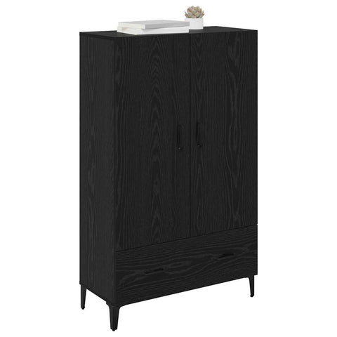 vidaXL Highboard Black Oak 70 x 31 x 115 cm Engineered Wood and Iron