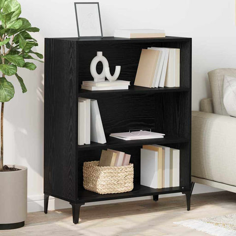 vidaXL Sideboard Black oak 32.5 x 69.5 x 90 cm Engineered wood