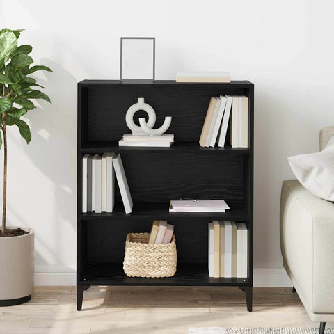 vidaXL Sideboard Black oak 32.5 x 69.5 x 90 cm Engineered wood