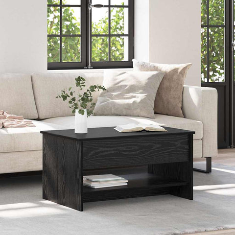 vidaXL Coffee Table Black oak 80 x 50.5 x 41.5 cm Engineered wood