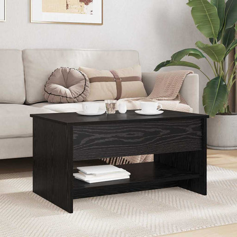 vidaXL Coffee Table Black oak 80 x 50.5 x 41.5 cm Engineered wood