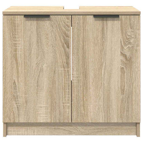 vidaXL Bathroom Cabinet Sonoma Oak 64.5 x 33.5 x 59 cm Engineered Wood