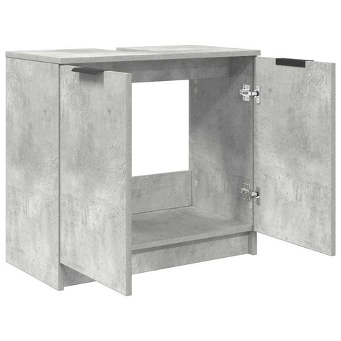 vidaXL Bathroom Cabinet with Storage Concrete Grey 64.5 x 33.5 x 59 cm