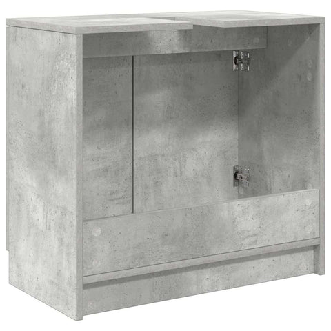 vidaXL Bathroom Cabinet with Storage Concrete Grey 64.5 x 33.5 x 59 cm